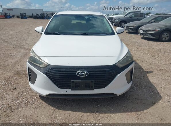 KMHC65LC0JU075589 2018 HYUNDAI IONIQ HYBRID White Widok zestawu wskaźników