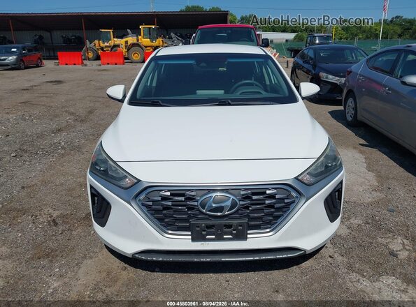 KMHC65LC0LU186338 2020 HYUNDAI IONIQ HYBRID White Instrument cluster view