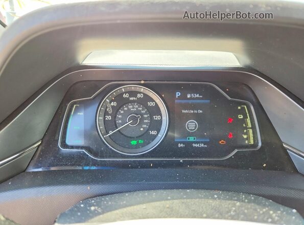 KMHC65LC0LU186372 2020 HYUNDAI IONIQ Silver Вид щитка приладів
