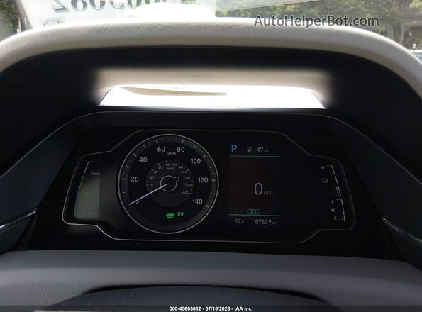 KMHC65LC0LU218625 2020 HYUNDAI IONIQ HYBRID White უკანა სავარძლების ხედი