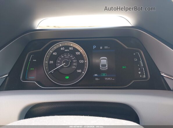KMHC65LC0LU219838 2020 HYUNDAI IONIQ HYBRID Silver Вид задніх сидінь