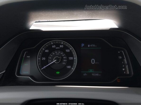KMHC65LC0LU220942 2020 HYUNDAI IONIQ HYBRID White Հետևի նստատեղերի տեսք