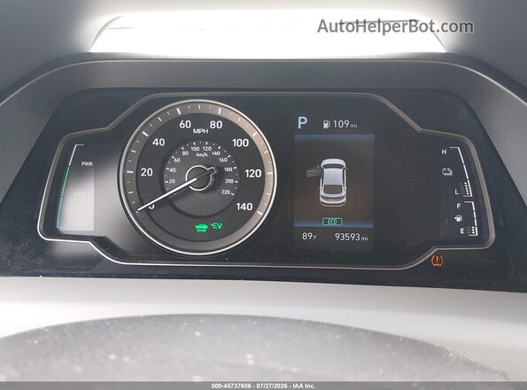 KMHC65LC0LU221489 2020 HYUNDAI IONIQ HYBRID White Вид задніх сидінь