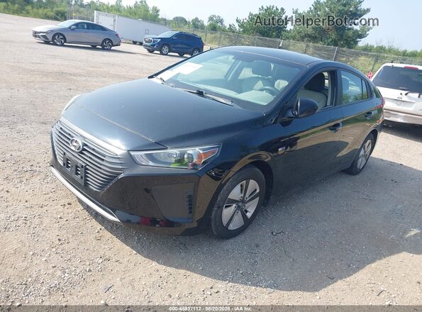 KMHC65LC1HU056351 2017 HYUNDAI IONIQ HYBRID Black Առջևի ձախ երեք քառորդ տեսարան