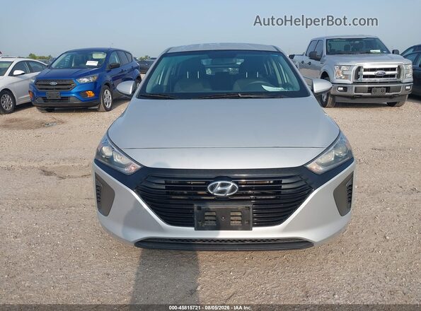 KMHC65LC1JU075696 2018 HYUNDAI IONIQ HYBRID Silver ხელსაწყოთა პანელის ხედი