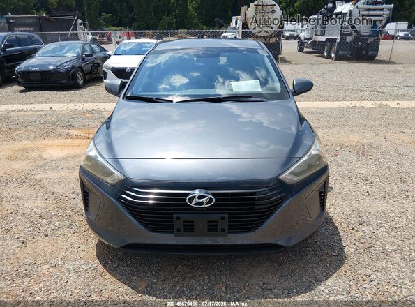 KMHC65LC1JU076086 2018 HYUNDAI IONIQ HYBRID Gray Instrument cluster view
