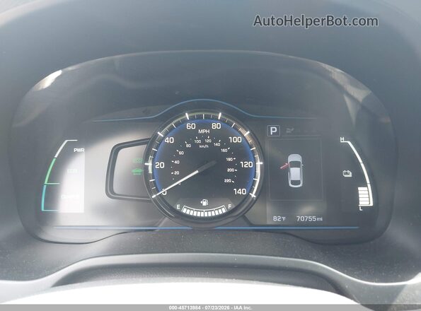 KMHC65LC1JU076167 2018 HYUNDAI IONIQ HYBRID White Հետևի նստատեղերի տեսք