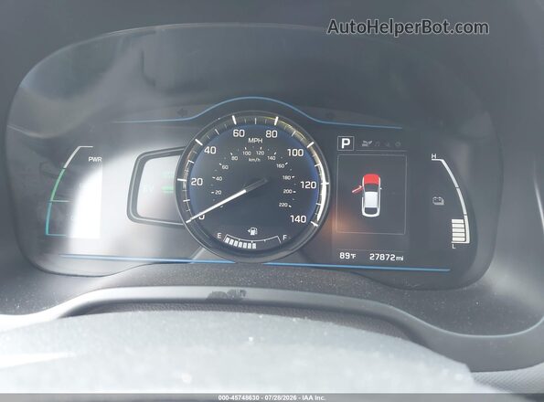 KMHC65LC1JU076492 2018 HYUNDAI IONIQ HYBRID Blue Հետևի նստատեղերի տեսք