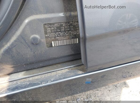 KMHC65LC1JU076492 2018 HYUNDAI IONIQ HYBRID Blue Շարժիչի բաժամունքի տեսք