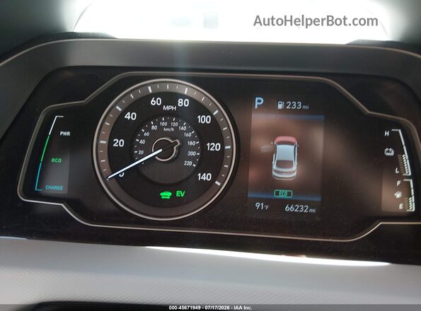 KMHC65LC1LU220304 2020 HYUNDAI IONIQ HYBRID White Հետևի նստատեղերի տեսք