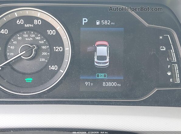 KMHC65LC1LU231108 2020 HYUNDAI IONIQ HYBRID Белый 
