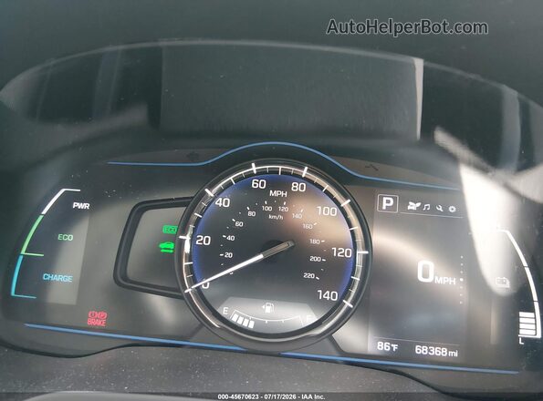KMHC65LC2JU075593 2018 HYUNDAI IONIQ HYBRID White უკანა სავარძლების ხედი