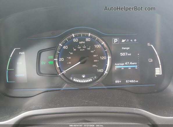 KMHC65LC2JU075965 2018 HYUNDAI IONIQ HYBRID Black Widok tylnych siedzeń