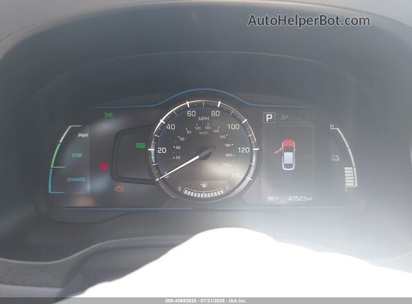 KMHC65LC2JU100590 2018 HYUNDAI IONIQ HYBRID Gray უკანა სავარძლების ხედი