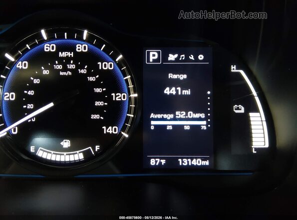 KMHC65LC2KU107072 2019 HYUNDAI IONIQ HYBRID White 