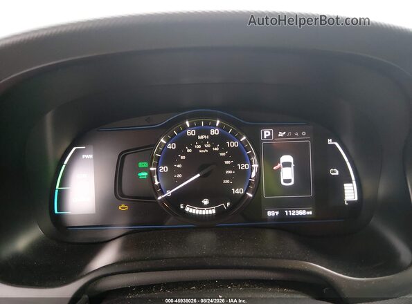 KMHC65LC2KU179440 2019 HYUNDAI IONIQ HYBRID Red Widok tylnych siedzeń