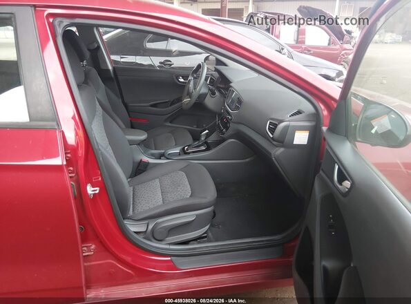 KMHC65LC2KU179440 2019 HYUNDAI IONIQ HYBRID Red Widok wnętrza z przodu