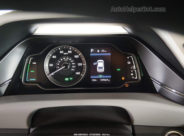 KMHC65LC2LU220280 2020 HYUNDAI IONIQ HYBRID White უკანა სავარძლების ხედი