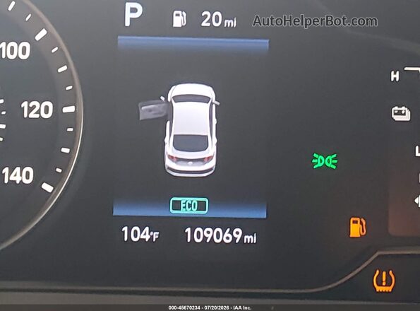 KMHC65LC2LU220280 2020 HYUNDAI IONIQ HYBRID White 
