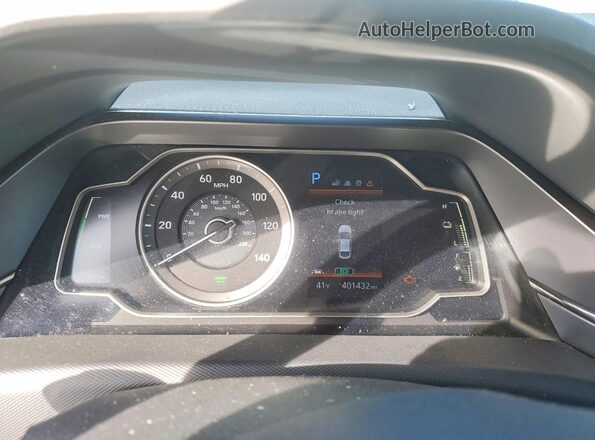KMHC65LC2LU232204 2020 HYUNDAI IONIQ White Instrument cluster view