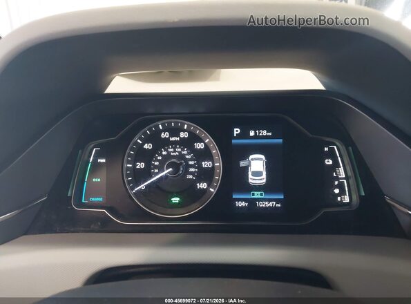KMHC65LC2LU233501 2020 HYUNDAI IONIQ HYBRID Gray უკანა სავარძლების ხედი