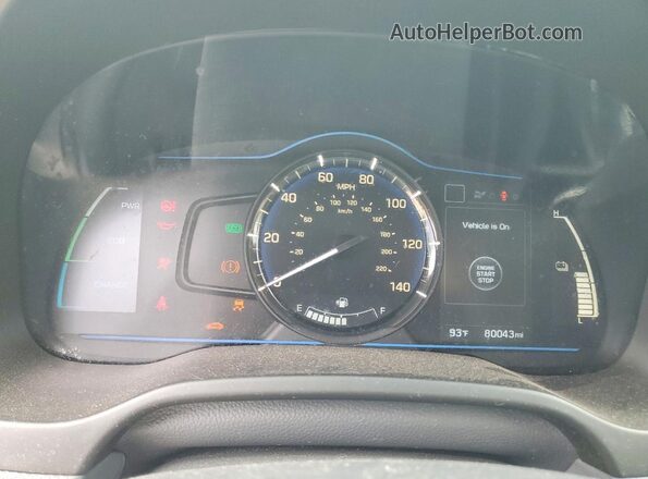 KMHC65LC3HU026865 2017 HYUNDAI IONIQ Black Vista del cuadro de instrumentos