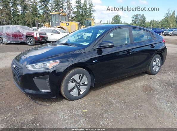 KMHC65LC3JU075568 2018 HYUNDAI IONIQ HYBRID Black Передня ліва чверть