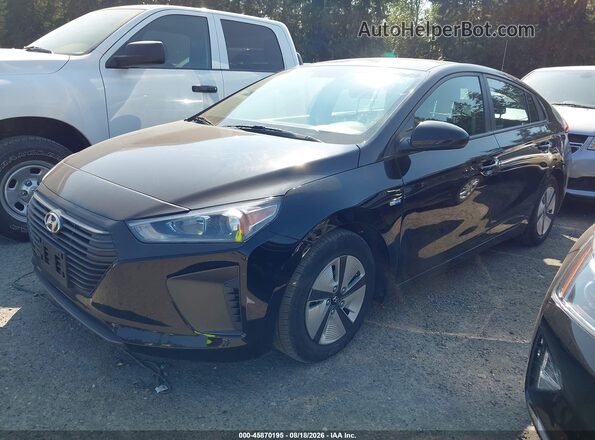 KMHC65LC3JU100534 2018 HYUNDAI IONIQ HYBRID Black Передня ліва чверть