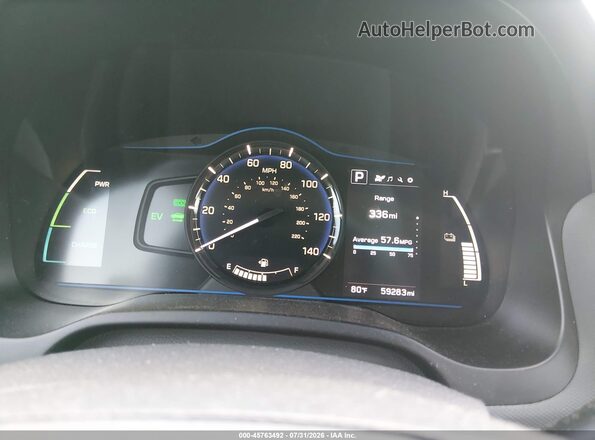 KMHC65LC3KU108196 2019 HYUNDAI IONIQ HYBRID White Вид задніх сидінь
