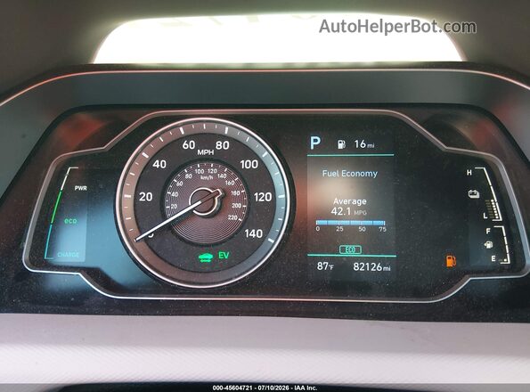 KMHC65LC3LU219705 2020 HYUNDAI IONIQ HYBRID Gray Rear seats view