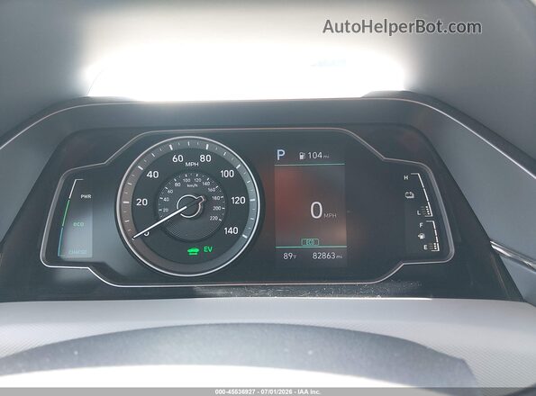 KMHC65LC3LU220112 2020 HYUNDAI IONIQ HYBRID Gray უკანა სავარძლების ხედი