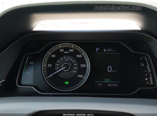 KMHC65LC3LU231367 2020 HYUNDAI IONIQ HYBRID White Հետևի նստատեղերի տեսք