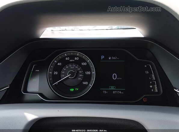 KMHC65LC3LU231370 2020 HYUNDAI IONIQ HYBRID White Vista de los asientos traseros