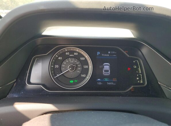 KMHC65LC3MU250180 2021 HYUNDAI IONIQ White Սարքավորումների վահանակի տեսք