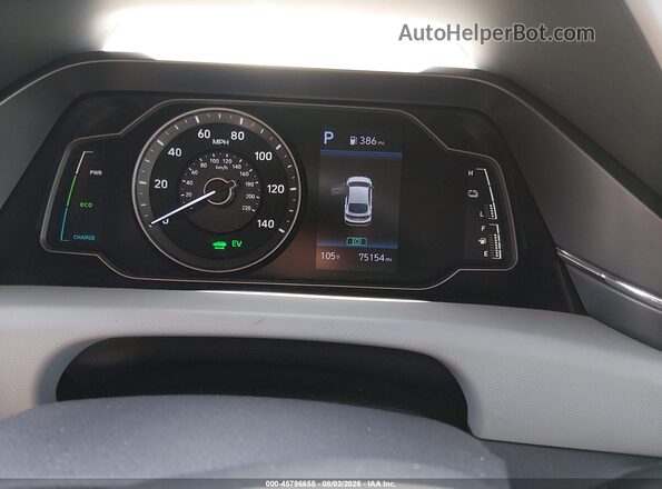 KMHC65LC4LU219843 2020 HYUNDAI IONIQ HYBRID Silver უკანა სავარძლების ხედი