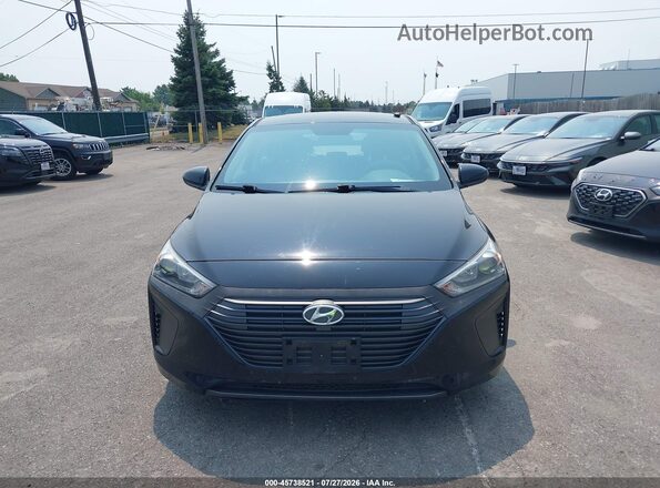 KMHC65LC5JU076575 2018 HYUNDAI IONIQ HYBRID Black ხელსაწყოთა პანელის ხედი