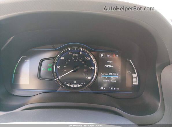 KMHC65LC5KU107020 2019 HYUNDAI IONIQ HYBRID White Vista de los asientos traseros