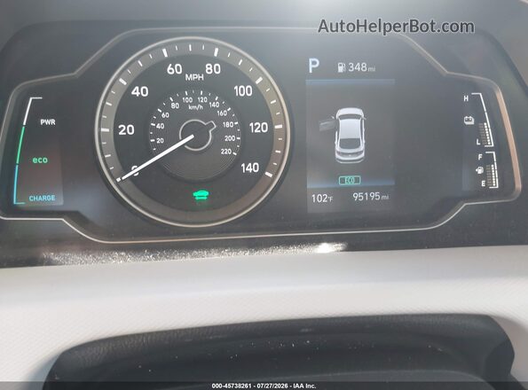 KMHC65LC5LU220256 2020 HYUNDAI IONIQ HYBRID White Հետևի նստատեղերի տեսք