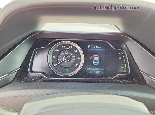 KMHC65LC5LU229278 2020 HYUNDAI IONIQ Red ხელსაწყოთა პანელის ხედი