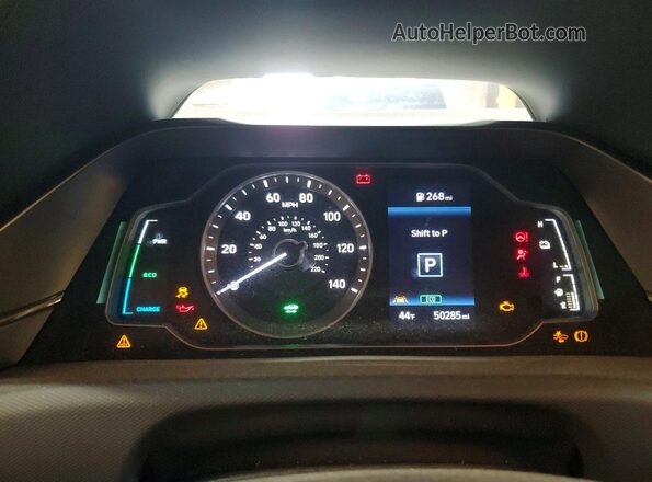 KMHC65LC7LU214958 2020 HYUNDAI IONIQ Red Widok zestawu wskaźników