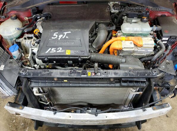 KMHC65LC7LU214958 2020 HYUNDAI IONIQ Red Widok wnętrza z tyłu