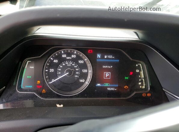 KMHC65LC7LU227709 2020 HYUNDAI IONIQ Синий Вид щитка приборов
