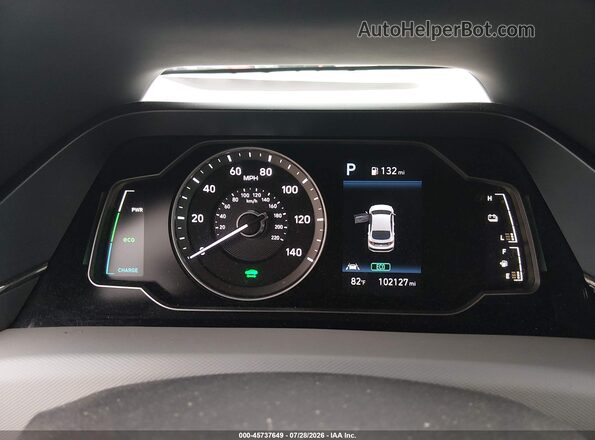 KMHC65LC7LU232554 2020 HYUNDAI IONIQ HYBRID White უკანა სავარძლების ხედი