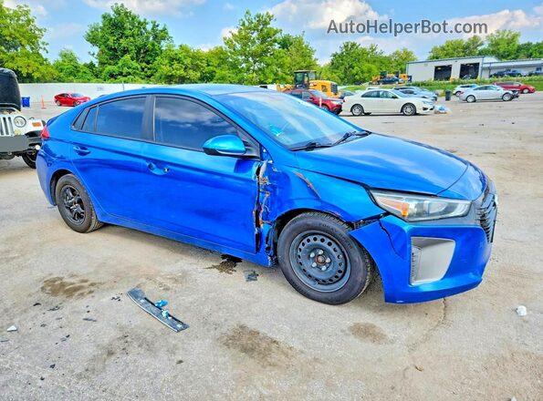 KMHC65LC8HU022150 2017 HYUNDAI IONIQ Синий Вид спереди