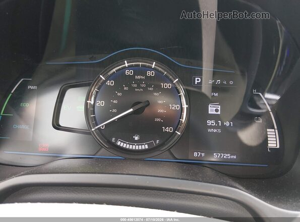 KMHC65LC8JU075713 2018 HYUNDAI IONIQ HYBRID Silver Widok tylnych siedzeń