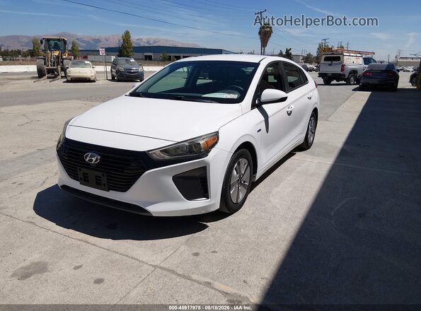 KMHC65LC8KU107027 2019 HYUNDAI IONIQ HYBRID White Передня ліва чверть
