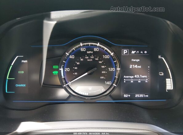 KMHC65LC8KU107027 2019 HYUNDAI IONIQ HYBRID White Вид задніх сидінь