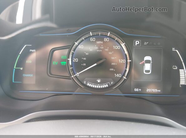 KMHC65LC8KU107092 2019 HYUNDAI IONIQ HYBRID White Widok tylnych siedzeń