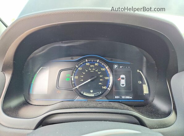 KMHC65LC8KU171259 2019 HYUNDAI IONIQ Black Вид щитка приладів