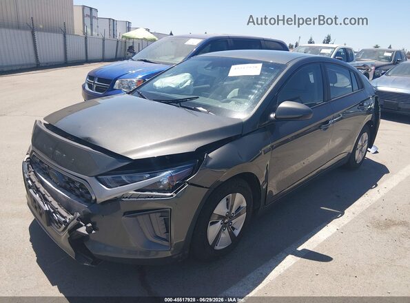 KMHC65LC8MU247307 2021 HYUNDAI IONIQ HYBRID Gray Передня ліва чверть